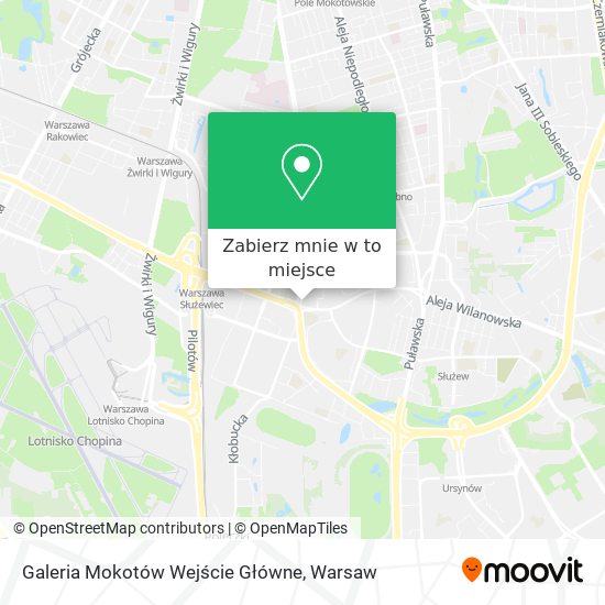 Mapa Galeria Mokotów Wejście Główne