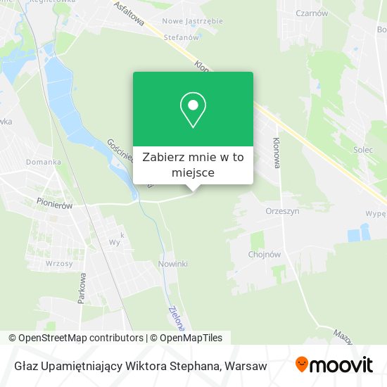 Mapa Głaz Upamiętniający Wiktora Stephana