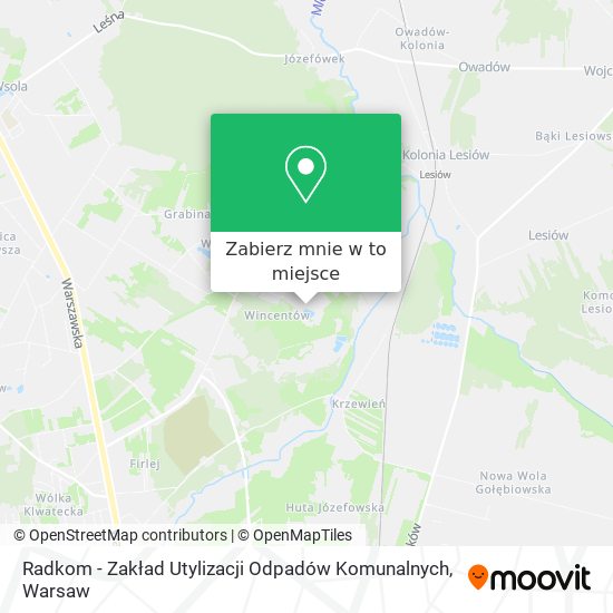 Mapa Radkom - Zakład Utylizacji Odpadów Komunalnych