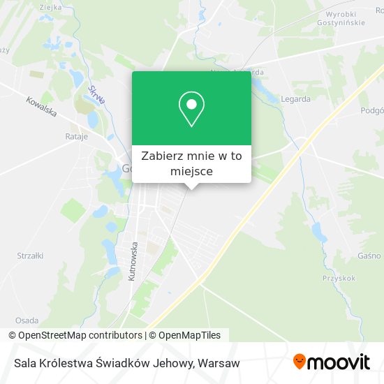 Mapa Sala Królestwa Świadków Jehowy