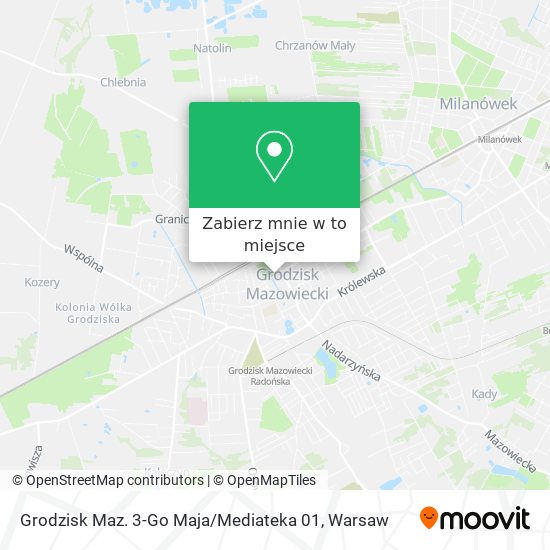 Mapa Grodzisk Maz. 3-Go Maja / Mediateka 01