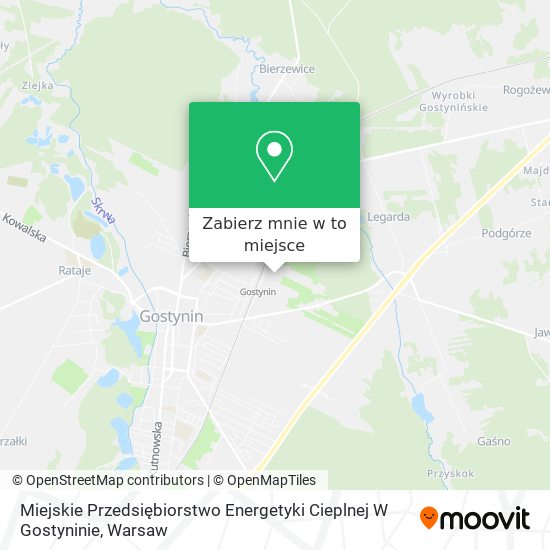 Mapa Miejskie Przedsiębiorstwo Energetyki Cieplnej W Gostyninie