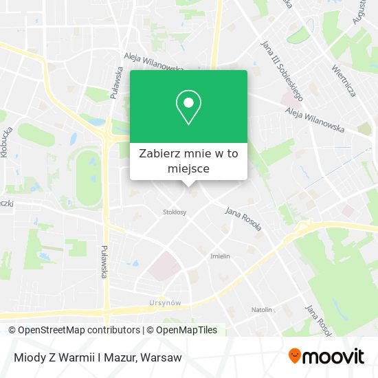 Mapa Miody Z Warmii I Mazur