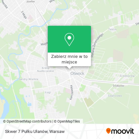 Mapa Skwer 7 Pułku Ułanów