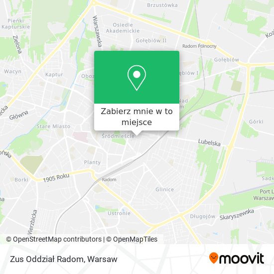 Mapa Zus Oddział Radom