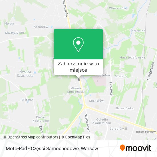 Mapa Moto-Rad - Części Samochodowe