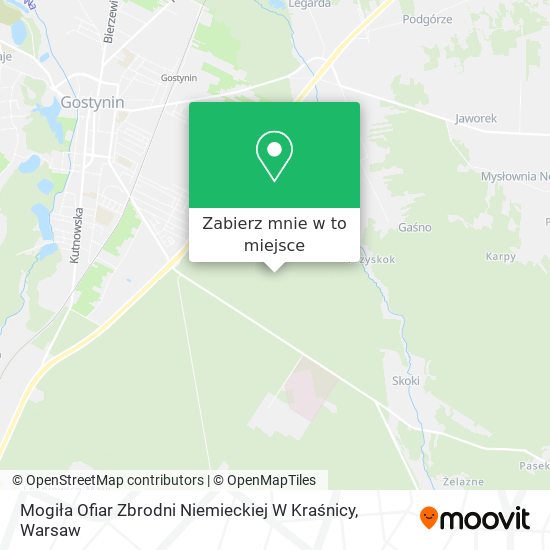 Mapa Mogiła Ofiar Zbrodni Niemieckiej W Kraśnicy