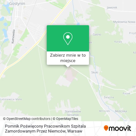 Mapa Pomnik Poświęcony Pracownikom Szpitala Zamordowanym Przez Niemców