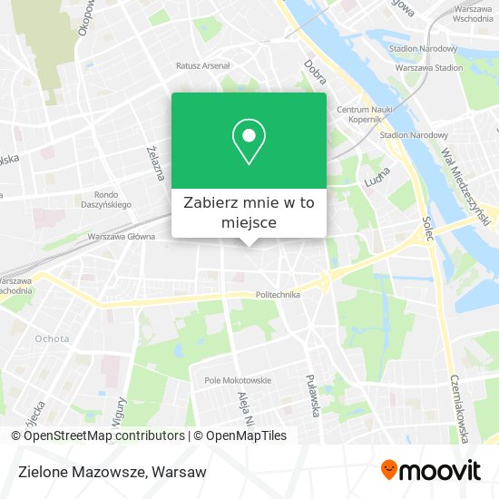 Mapa Zielone Mazowsze