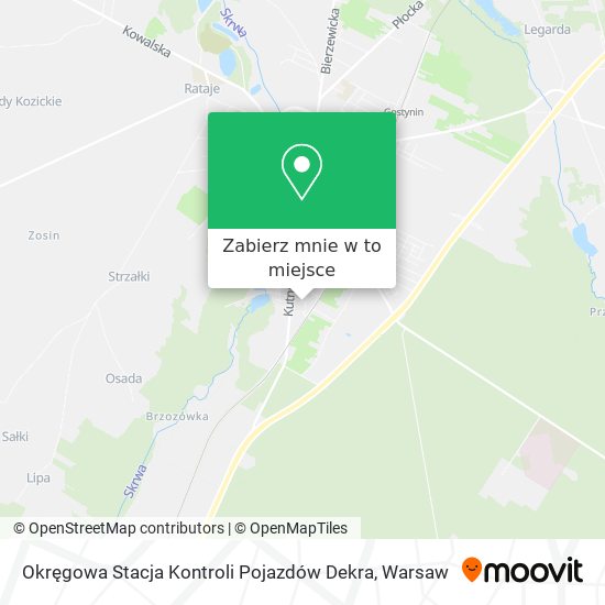 Mapa Okręgowa Stacja Kontroli Pojazdów Dekra