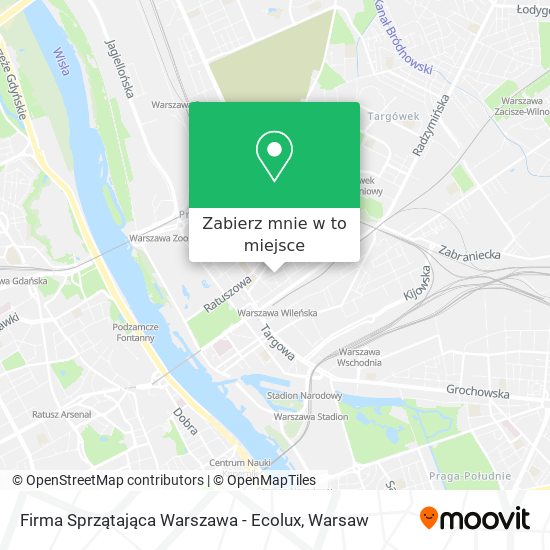 Mapa Firma Sprzątająca Warszawa - Ecolux