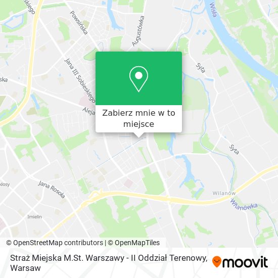 Mapa Straż Miejska M.St. Warszawy - II Oddział Terenowy