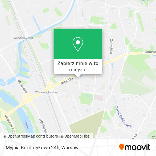 Mapa Myjnia Bezdotykowa 24h