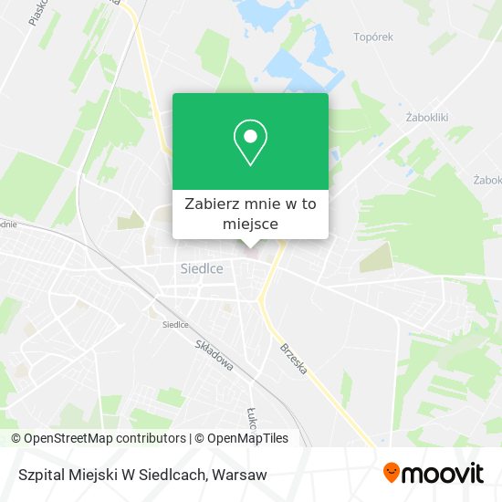 Mapa Szpital Miejski W Siedlcach