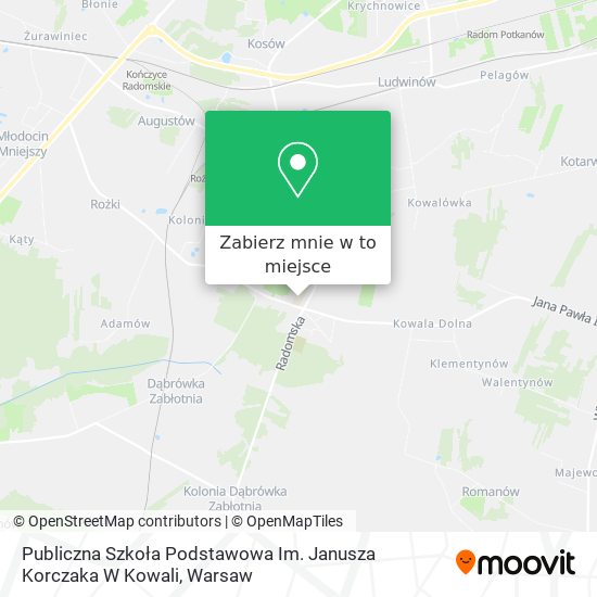 Mapa Publiczna Szkoła Podstawowa Im. Janusza Korczaka W Kowali