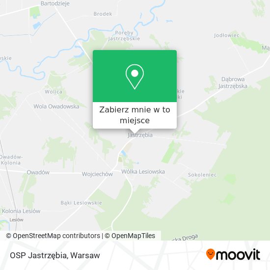 Mapa OSP Jastrzębia