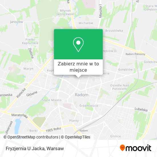 Mapa Fryzjernia U Jacka