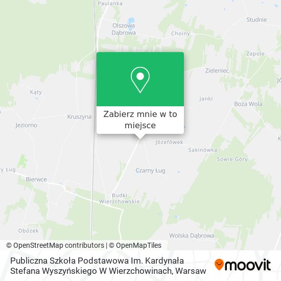 Mapa Publiczna Szkoła Podstawowa Im. Kardynała Stefana Wyszyńskiego W Wierzchowinach