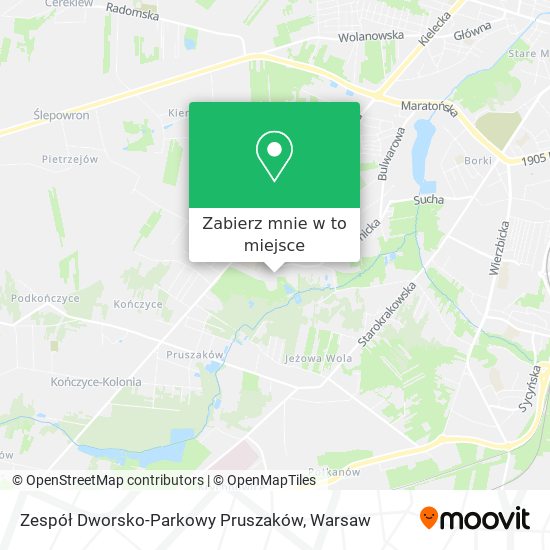 Mapa Zespół Dworsko-Parkowy Pruszaków