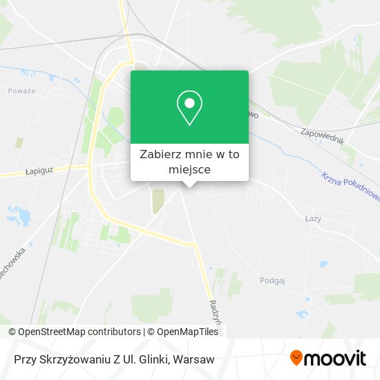 Mapa Przy Skrzyżowaniu Z Ul. Glinki