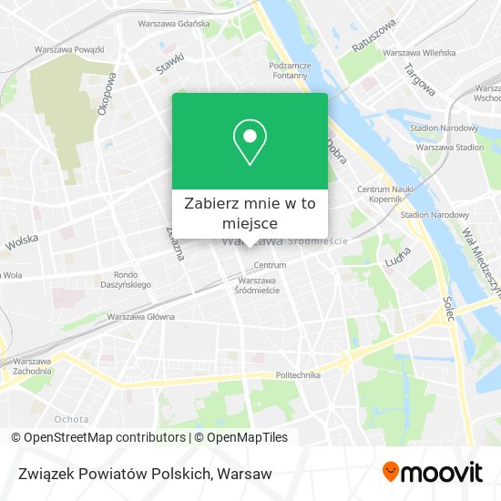 Mapa Związek Powiatów Polskich