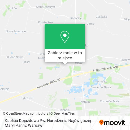 Mapa Kaplica Dojazdowa Pw. Narodzenia Najświętszej Maryi Panny