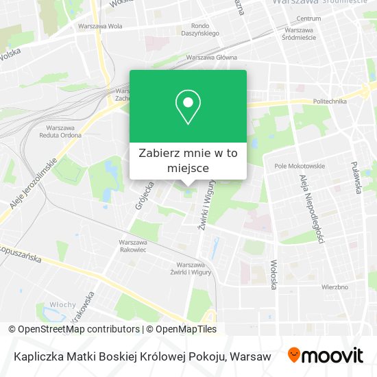 Mapa Kapliczka Matki Boskiej Królowej Pokoju