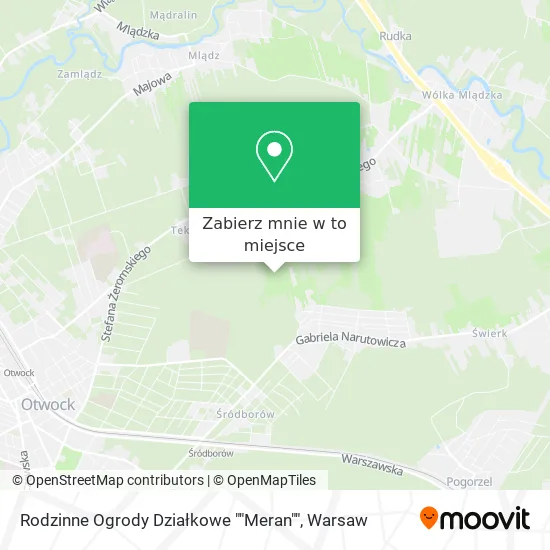 Mapa Rodzinne Ogrody Działkowe ""Meran""