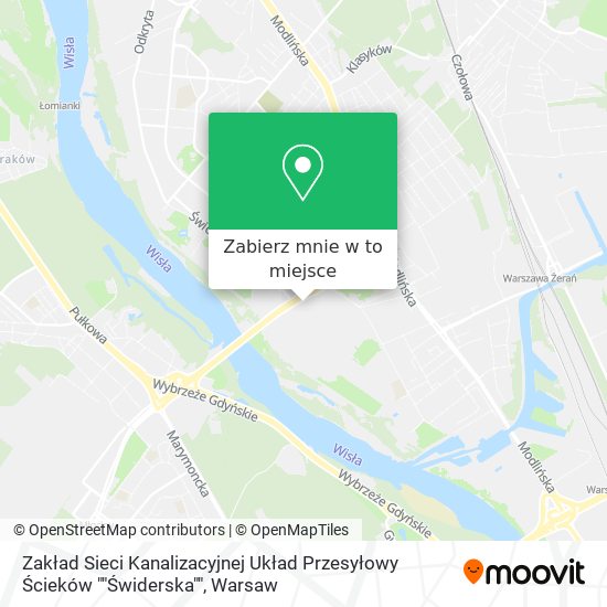 Mapa Zakład Sieci Kanalizacyjnej Układ Przesyłowy Ścieków ""Świderska""