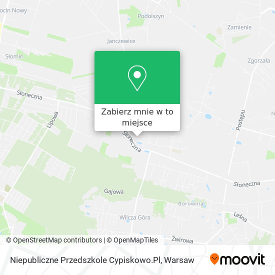 Mapa Niepubliczne Przedszkole Cypiskowo.Pl