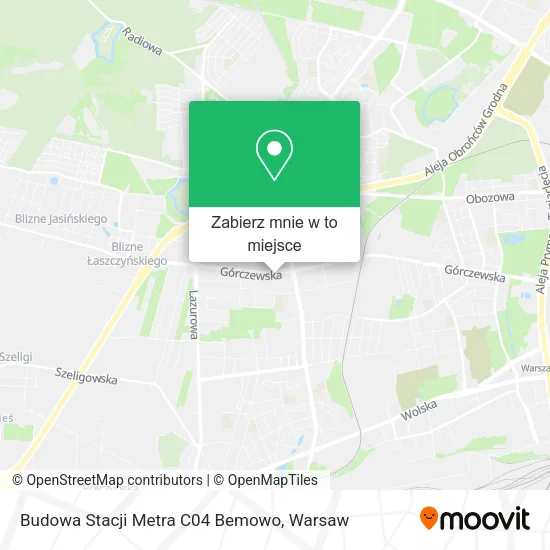 Mapa Budowa Stacji Metra C04 Bemowo