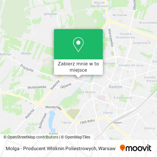 Mapa Molga - Producent Włóknin Poliestrowych