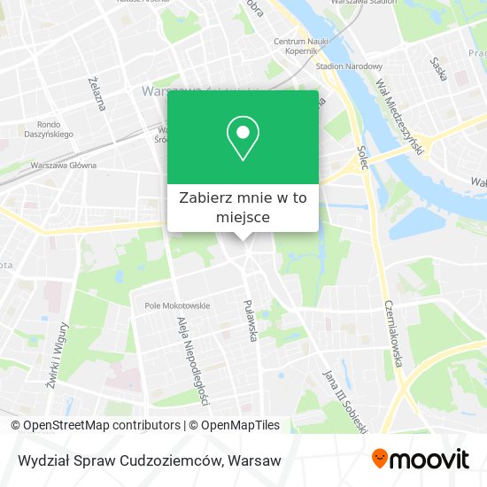 Mapa Wydział Spraw Cudzoziemców