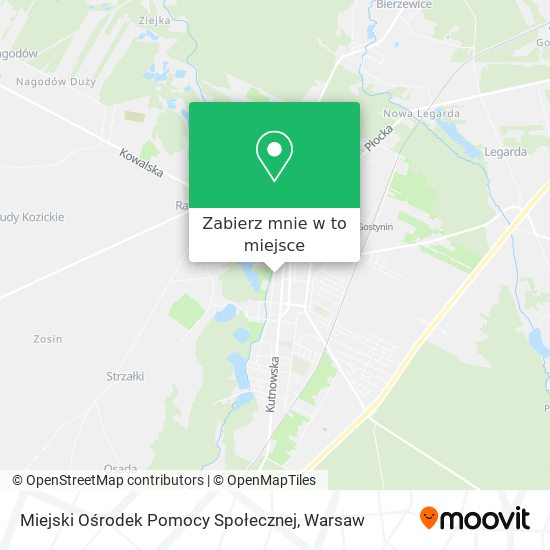 Mapa Miejski Ośrodek Pomocy Społecznej