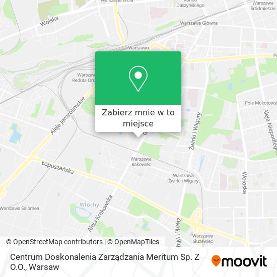 Mapa Centrum Doskonalenia Zarządzania Meritum Sp. Z O.O.