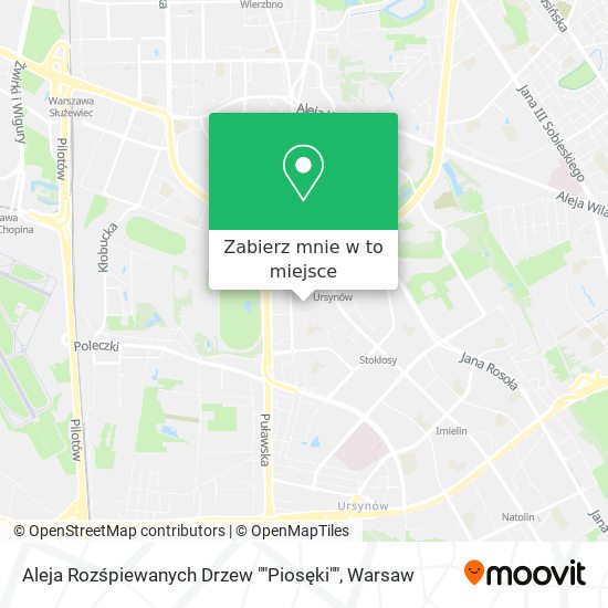 Mapa Aleja Rozśpiewanych Drzew ""Piosęki""