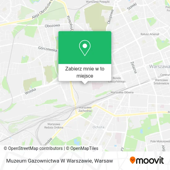 Mapa Muzeum Gazownictwa W Warszawie