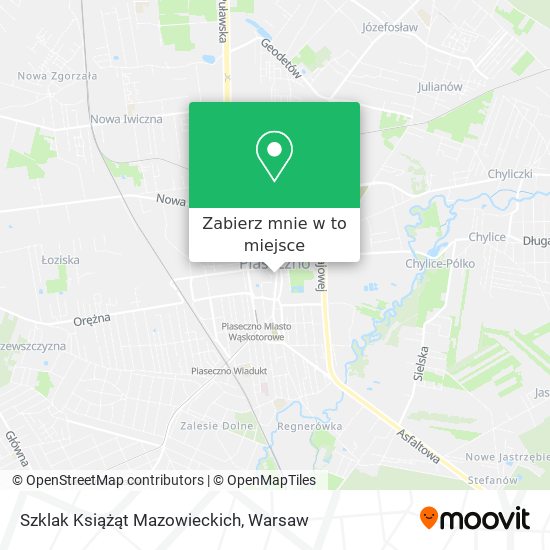 Mapa Szklak Książąt Mazowieckich