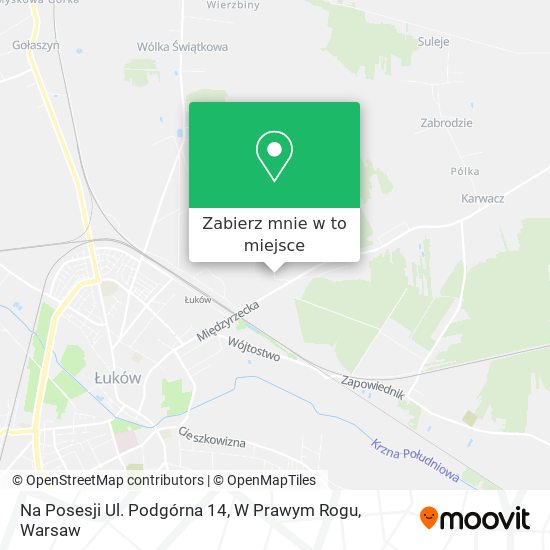 Mapa Na Posesji Ul. Podgórna 14, W Prawym Rogu