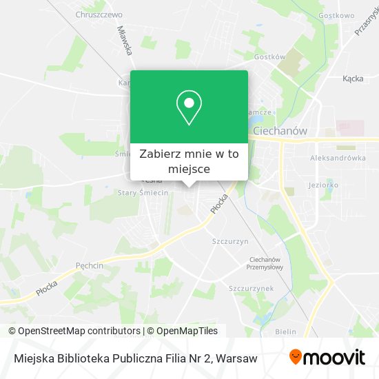 Mapa Miejska Biblioteka Publiczna Filia Nr 2