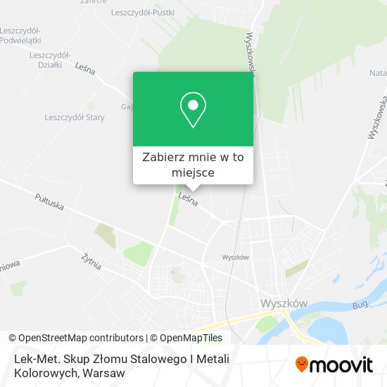 Mapa Lek-Met. Skup Złomu Stalowego I Metali Kolorowych