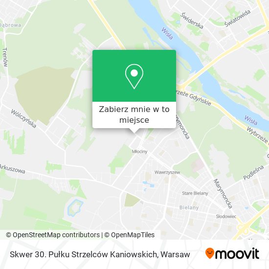 Mapa Skwer 30. Pułku Strzelców Kaniowskich