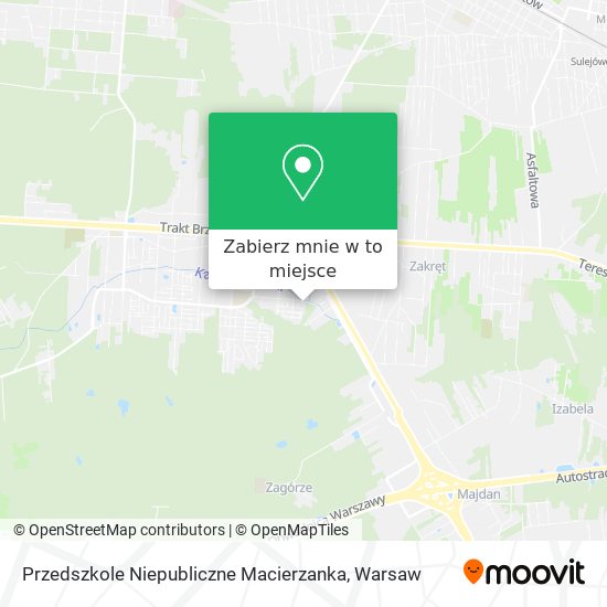 Mapa Przedszkole Niepubliczne Macierzanka