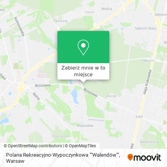 Mapa Polana Rekreacyjno-Wypoczynkowa ""Walendów""