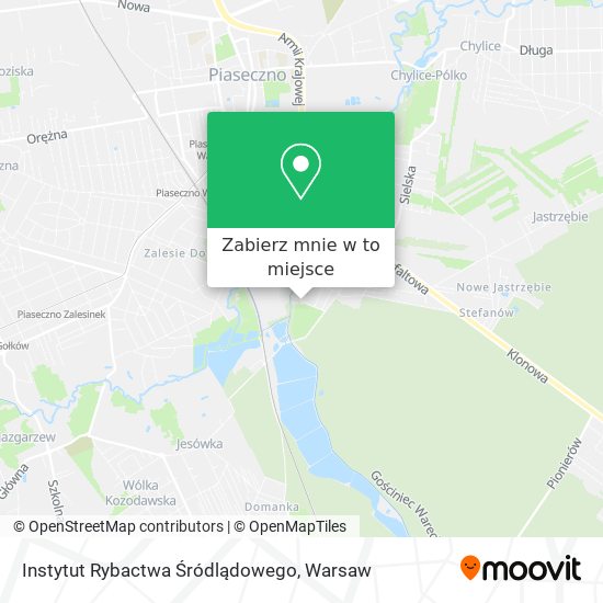 Mapa Instytut Rybactwa Śródlądowego