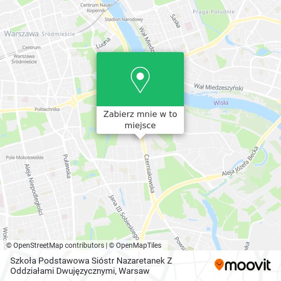 Mapa Szkoła Podstawowa Sióstr Nazaretanek Z Oddziałami Dwujęzycznymi