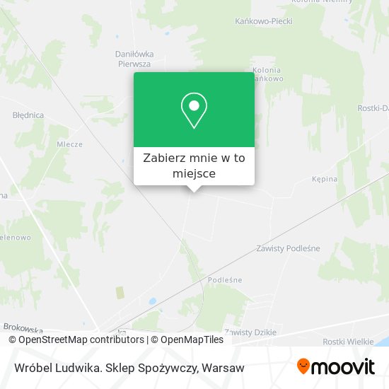 Mapa Wróbel Ludwika. Sklep Spożywczy