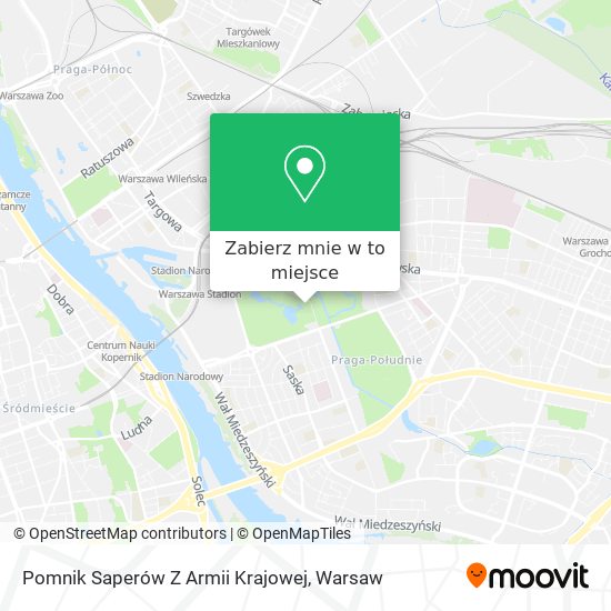 Mapa Pomnik Saperów Z Armii Krajowej