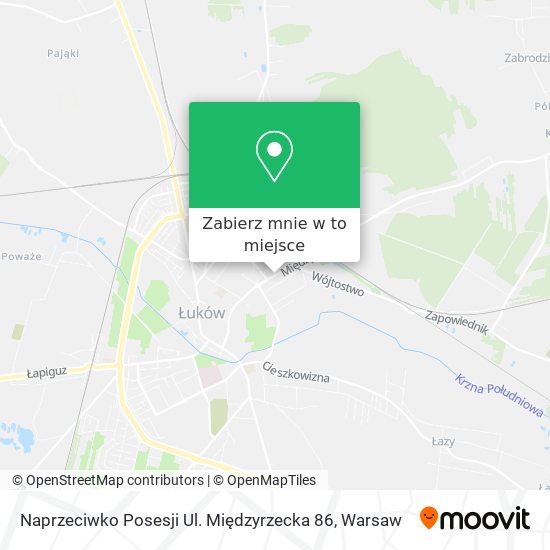 Mapa Naprzeciwko Posesji Ul. Międzyrzecka 86