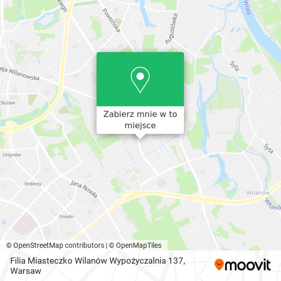 Mapa Filia Miasteczko Wilanów Wypożyczalnia 137